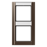 JUNG Рамка 2-кратная с полем для надписи мокка