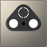 SE Merten D-Life Никель Накладка центральная TV розетки, 2/3 отверстий