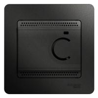 SE Glossa Антрацит Термостат электронный теплого пола с датчиком, от +5 до +50°C, 10A (в сборе)