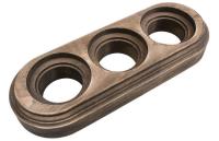 BIRONI Бук Старое дерево Рамка 3-ая для монтажа с декоративной трубой (1 выход)