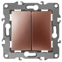 ЭРА 12-1106-14 Переключатель двойной, 10АХ-250В, IP20, 12, Медь