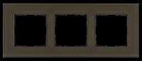 Jasmart Рамка 3-постовая, стекло цвет Каперсовый