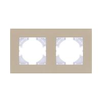 Рамка 2-постовая, стекло золотой Kollinger Reflex MG RM2GD