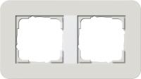 Gira E3 Светло-серый/Белый глянцевый Рамка 2-ая