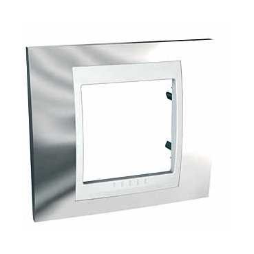 Schneider Electric Unica Хамелеон Серебро/Бел Рамка 1-ая