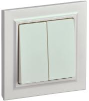 IEK BRITE Жемчуг Выключ. 2-кл. 10А в сб. ВСР10-2-0-БрЖ