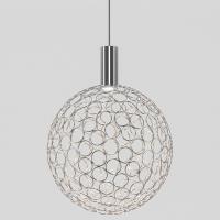 Подвесной светодиодный светильник с металлическим плафоном 90353/1 хром Eurosvet Gemini