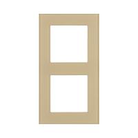 Рамка 2-постовая, стекло золотой Kollinger Asthetik AS2GD