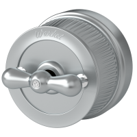 Переключатель одноклавишный матовый хром ретро WL19-01-03