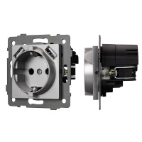 Arlight Механизм розетки с USB зарядкой SCT-MUAA-PL-GR-V (250V, 16A) (-)