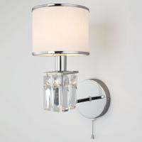 Настенный светильник с абажуром 10099/1 хром Eurosvet Zaffiro