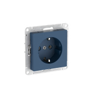 Systeme Electric AtlasDesign Аквамарин Розетка с заземлением, 16А, мех., быстрозажим. клем.