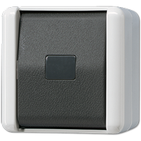 JUNG Кнопка без фиксации, однополюсная с НО контактом для накладного монтажа IP44