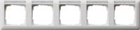 Gira Standard 55 Бел матовый Рамка 5-я горизонтальная с полем для надписи