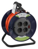 ЭРА RPx-4es-3х0.75-20m Удлинитель силовой на пластиковой катушке c/з 4 гн 20м ПВС 3х0.75