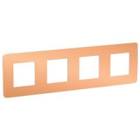 SE Unica Studio Медь/Белая Рамка 4-ная