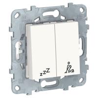 SE Unica New Бел Выключатель кнопочный "Не беспокоить-убрать номер"