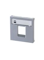 ABB NIE Zenit Серебро Накладка 1-я тел/комп розетки(для суп.2017.2,2017.3,2018,2018.5,2018.6,2018.8