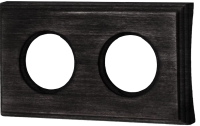 BIRONI Шедель Бук Угольно-черный Рамка 2-ая на бревно 220мм (скрытый монтаж)