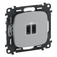 Legrand Vln-a Алюминий Зарядка USB C-C