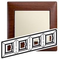 Legrand Valena Тонированное дерево Рамка 4-ая гориз