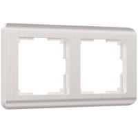 Рамка из поликарбоната на 2 поста Stream перламутровый W0022113