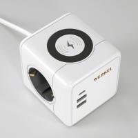Розеточный блок 3-местный + 3×USB + беспроводная зарядка W6513501 Розеточный блок 3-местный + 3×USB + беспроводная зарядка W6513501