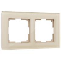 Рамка из стекла на 2 поста Favorit шампань W0021111