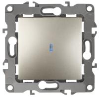 ЭРА 12-1102-04 Выключатель с подсветкой, 10АХ-250В, IP20, 12, Шампань