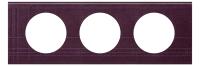 Legrand Celiane2 Кожа пурпур Рамка 3-ая (2+2+2 мод)