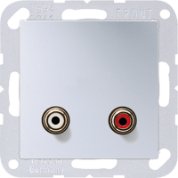 JUNG 2x Cinch Audio (RCA), алюминий