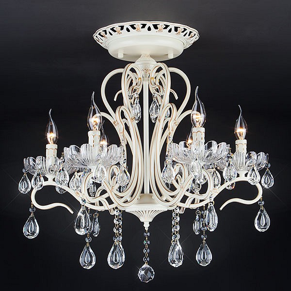 Люстра с хрусталем 12205/6 белый Eurosvet Etna