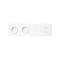 Simon 100 Белый матовый Кит 4 поста, фронт. Накладка на 2 роз.Schuko + 2 з/у USB C + 2 роз.RJ45, белый матовый