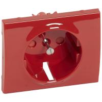 Legrand Galea Красная Накладка розетки с/з с ключем