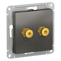 SE AtlasDesign Сталь Аудиорозетка двухместная