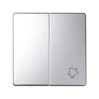 Simon 82 Detail Алюминий Комплект накладок (2 шт) с пиктограммой "звонок", для 2-х клав.мех