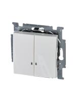 ABB BJB Basic 55 Бел Выключатель 2-клавишный с подсветкой