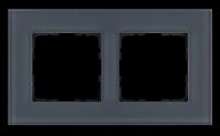 Jasmart Рамка 2-постовая, стекло цвет Маренго