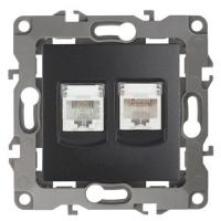 ЭРА 12-3109-05 Антрацит Розетка комбинированная RJ45+RJ11, IP20, 12