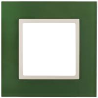 ЭРА 14-5101-27 Elegance Зеленый/сл.кость Стекло Рамка 1-ая