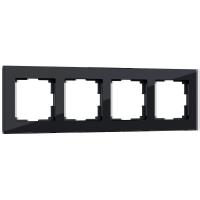 Рамка из стекла на 4 поста Favorit черный W0041108