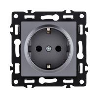 Розетка штепсельная SCHUKO 16A/250 В, серый Kollinger Asthetik AS-014GY