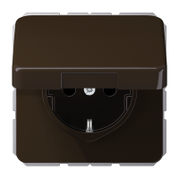 JUNG CD 500/CD plus Коричевая Розетка Schuko с защитой от влажности