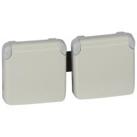 Legrand Plexo Белый Розетка горизонтальная 2п, 2К+Зф р/б.ст.