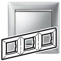 Legrand Valena Алюминий матовый Рамка 3-ая гориз