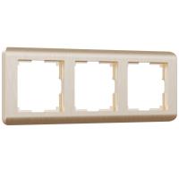 Рамка из поликарбоната на 3 поста Stream шампань W0032111