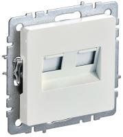 IEK BRITE BASE Жемчуг Розетка комп. 2-ая RJ45 кат.6 РК11-2-БрЖ