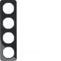 Berker R.1 Черный Рамка 4-местная