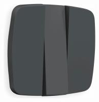 Лицевая панель OMEGA (Графит Мягкое касание) для 3-клавишных выключателей QUANT OP9050