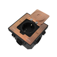 Systeme Electric MultiDesk Медь Лючок с розеткой 2К+З, 16А/250В, IP44 с монтажной коробкой для бетонных полов , тип MDK21 Systeme Electric MultiDesk Медь Лючок с розеткой 2К+З, 16А/250В, IP44 с монтажной коробкой для бетонных полов , тип MDK21